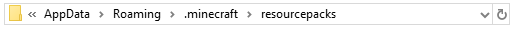 Folder path to Minecraft resource packs.png