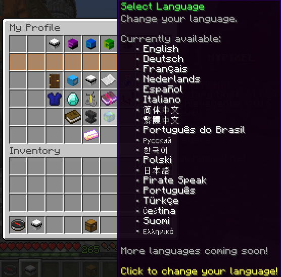 Hypixel Language Translations Hypixel Support